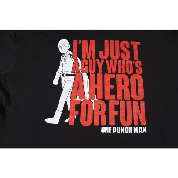 One Punch Man Shirt Mens 2XL Black Anime Graphic Hero Saitama Tee Cartoon Fun - Picture 3 of 7